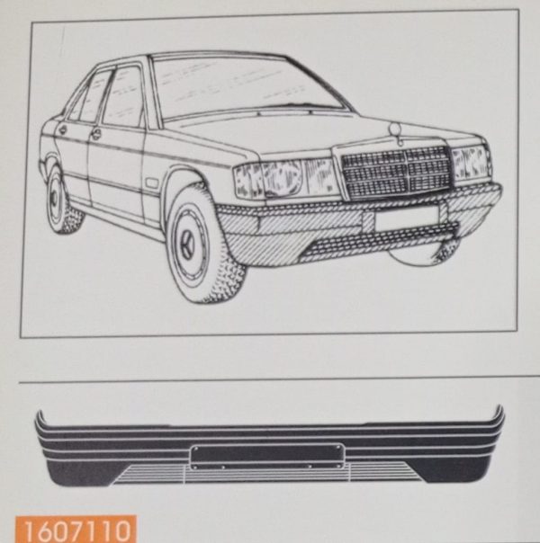 PARAURTI ANTERIORE Completo MERCEDES 190 W201 dal 1982 al 1988 - immagine 2