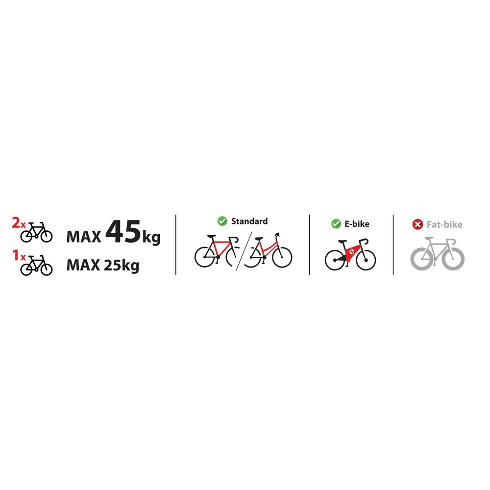 Portabici per gancio traino ELIX 2 bici Nordrive - immagine 4